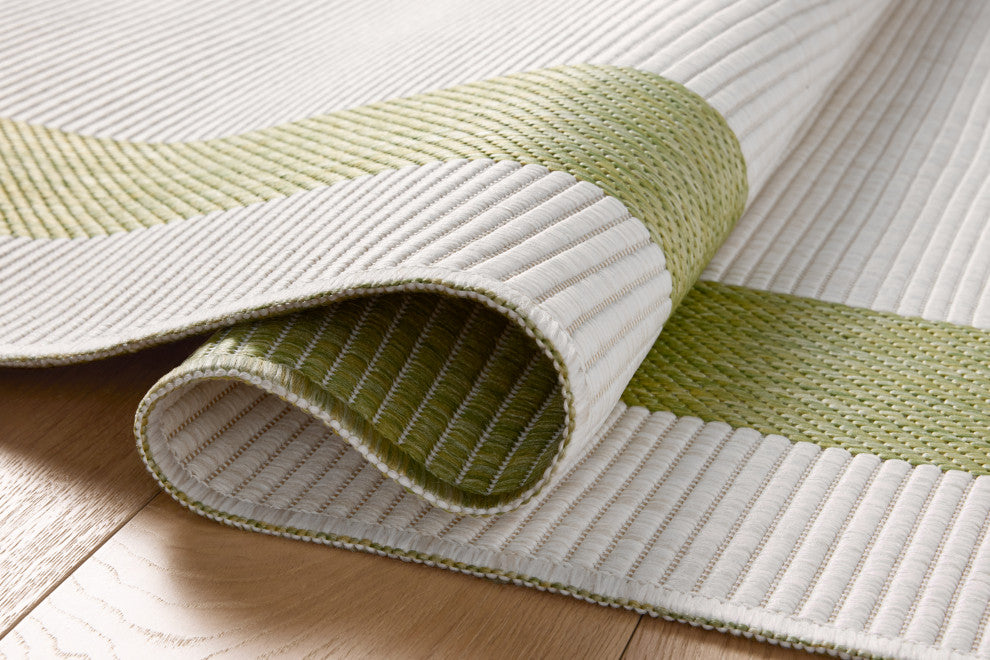 Loloi Easton Green / Ivory 18" x 18" Sample Rug