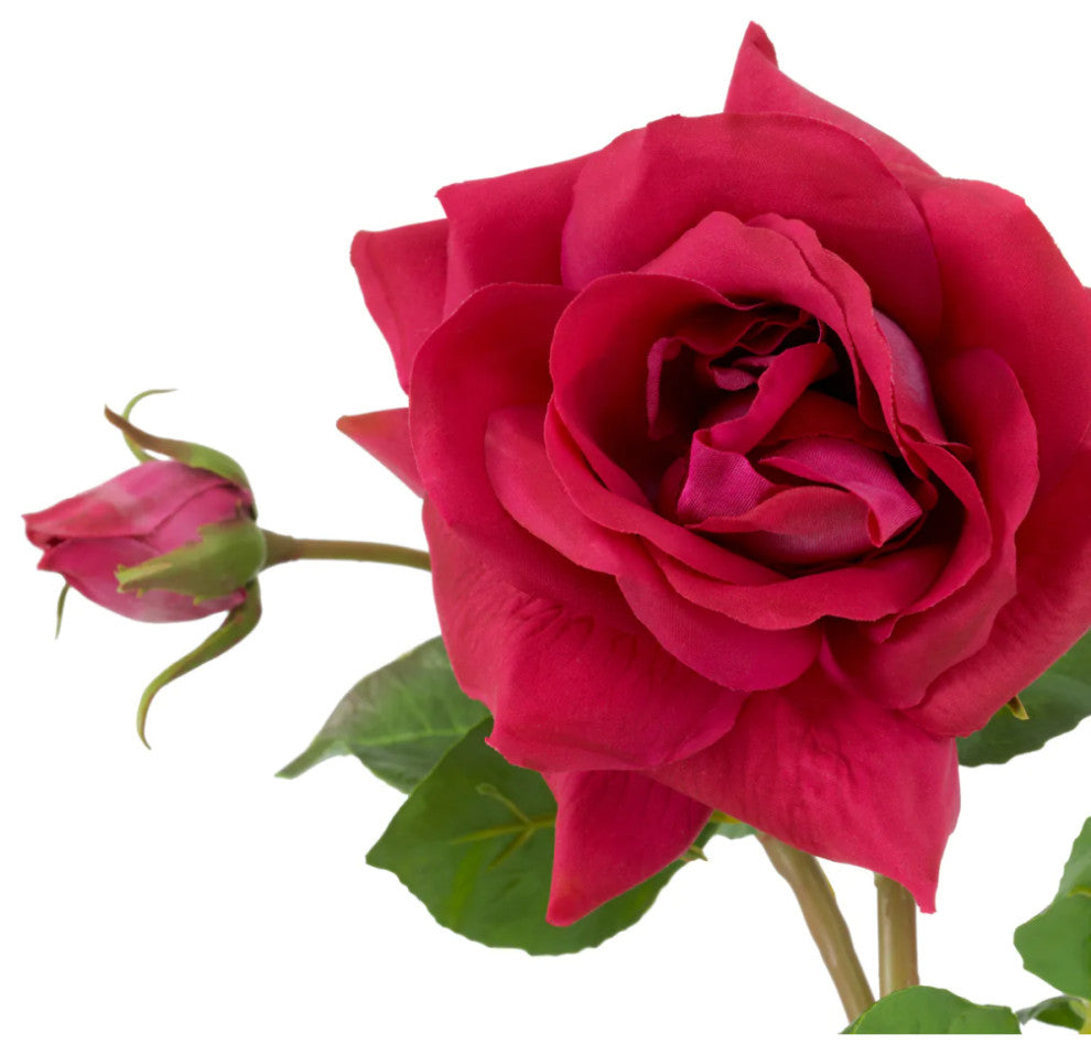 Three-Toned Artificial Flowers Bouquet, 72-Pieces, Eichholtz Roses, Pink Red