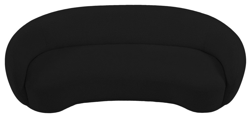 Hyde Boucle Fabric Upholstered, Black, Sofa