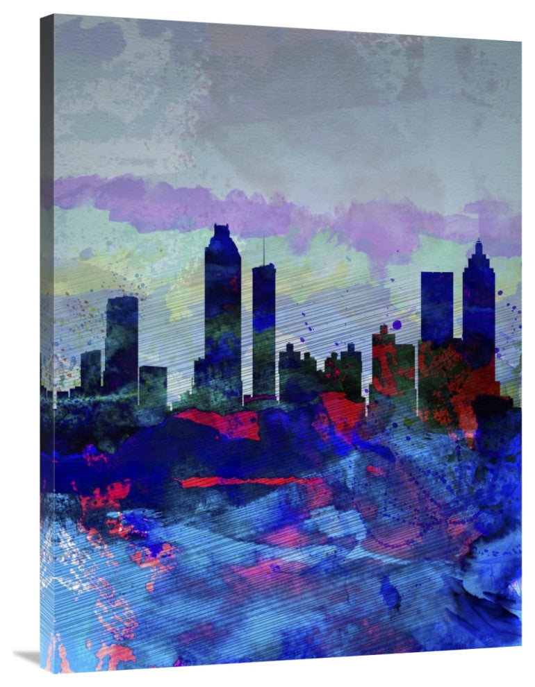 "Atlanta Watercolor Skyline" Fine Art Print