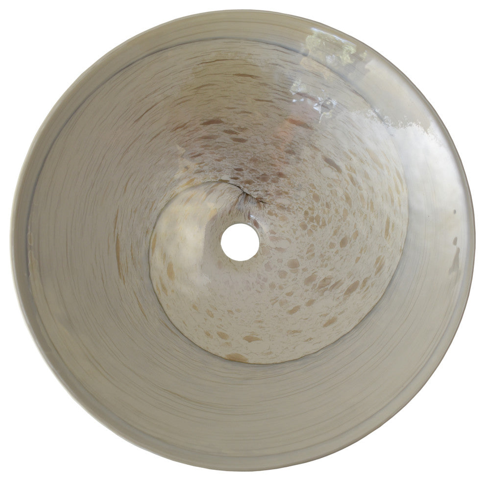 Verona Murano Glass Bathroom Sink, Beachcomber