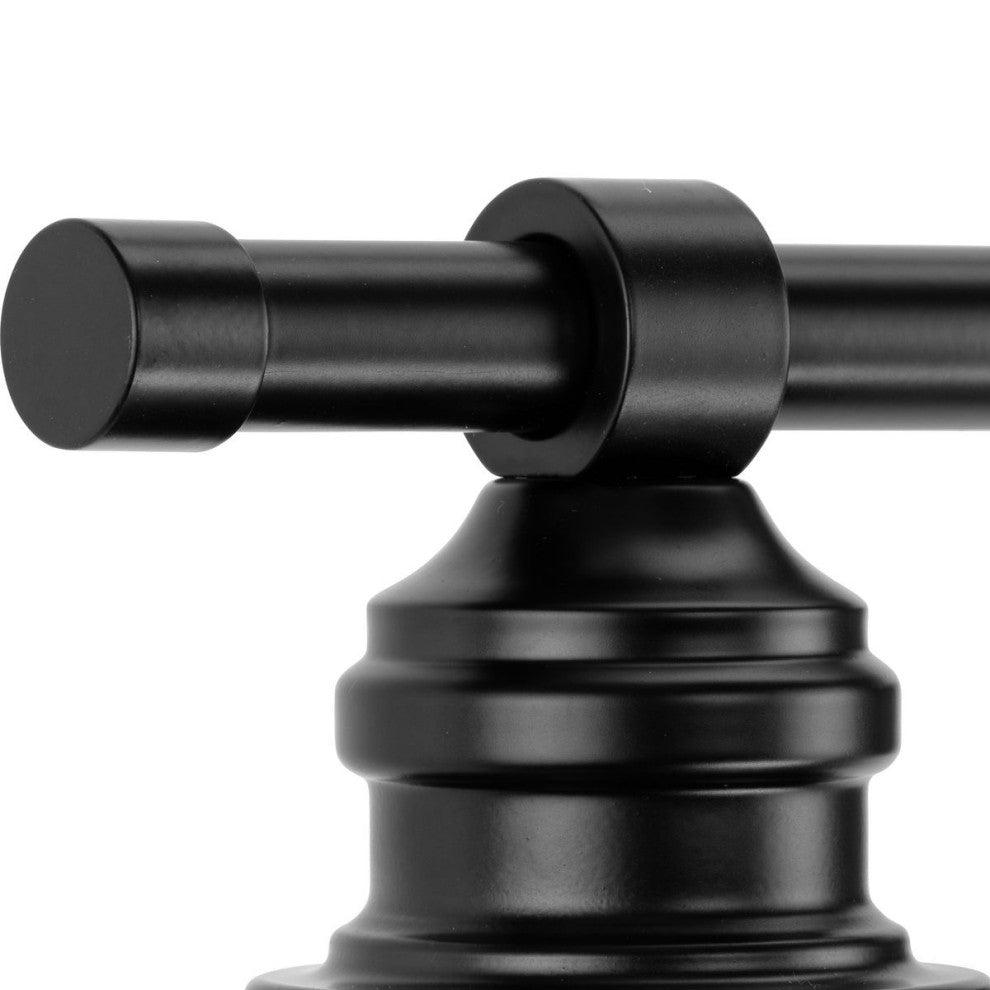 Ambrose Collection 29" 4-Light Matte Black Clear Glass Bath Vanity Light