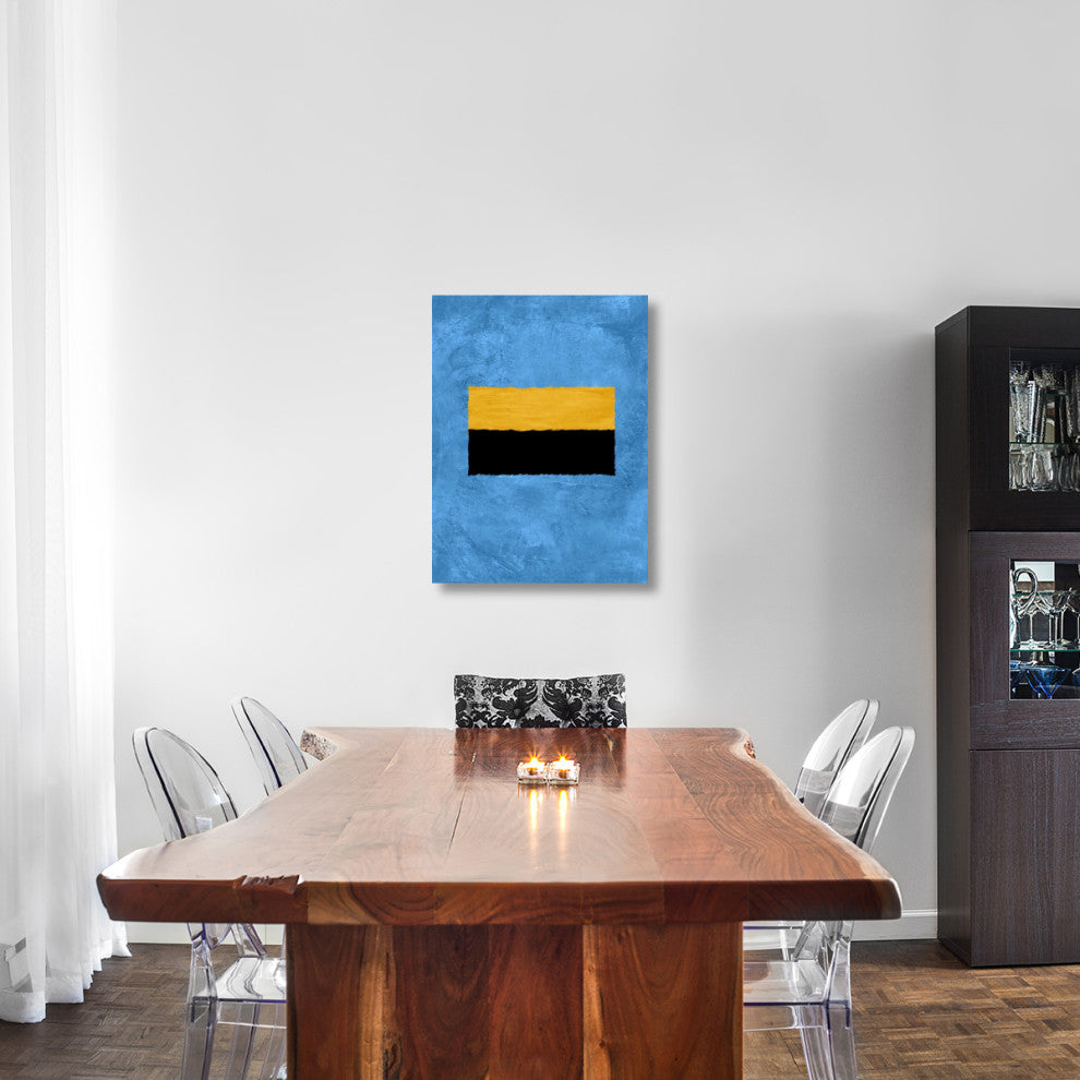 "Blue And Square Theme 1" Fine Art Print
