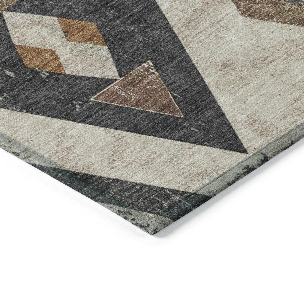 Machine Washable Indoor/Outdoor Chantille ACN1882 Beige 3' x 5' Rug