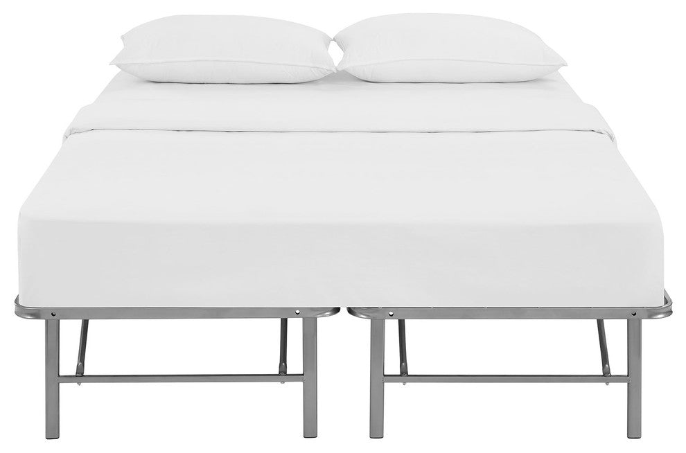 Horizon Queen Stainless Steel Bed Frame, Silver