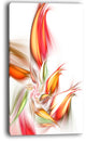 "Orange Pink Fractal Floral Shapes" Floral Wall Art Canvas, 16"x32"