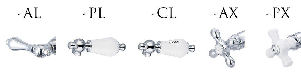 Vintage Adjustable Center Deck Mount Tub Faucet w/Handshower, Lever handles
