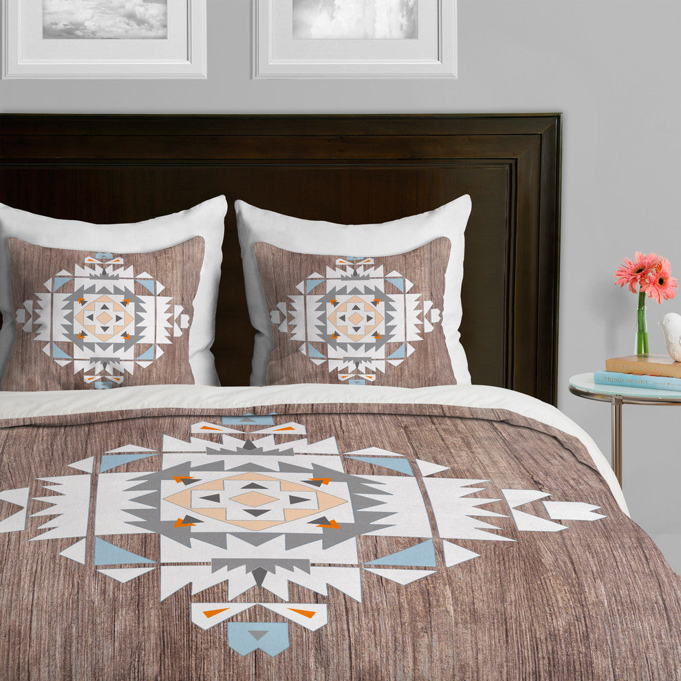 Deny Designs Iveta Abolina Cream Tribal Duvet Cover - Lightweight