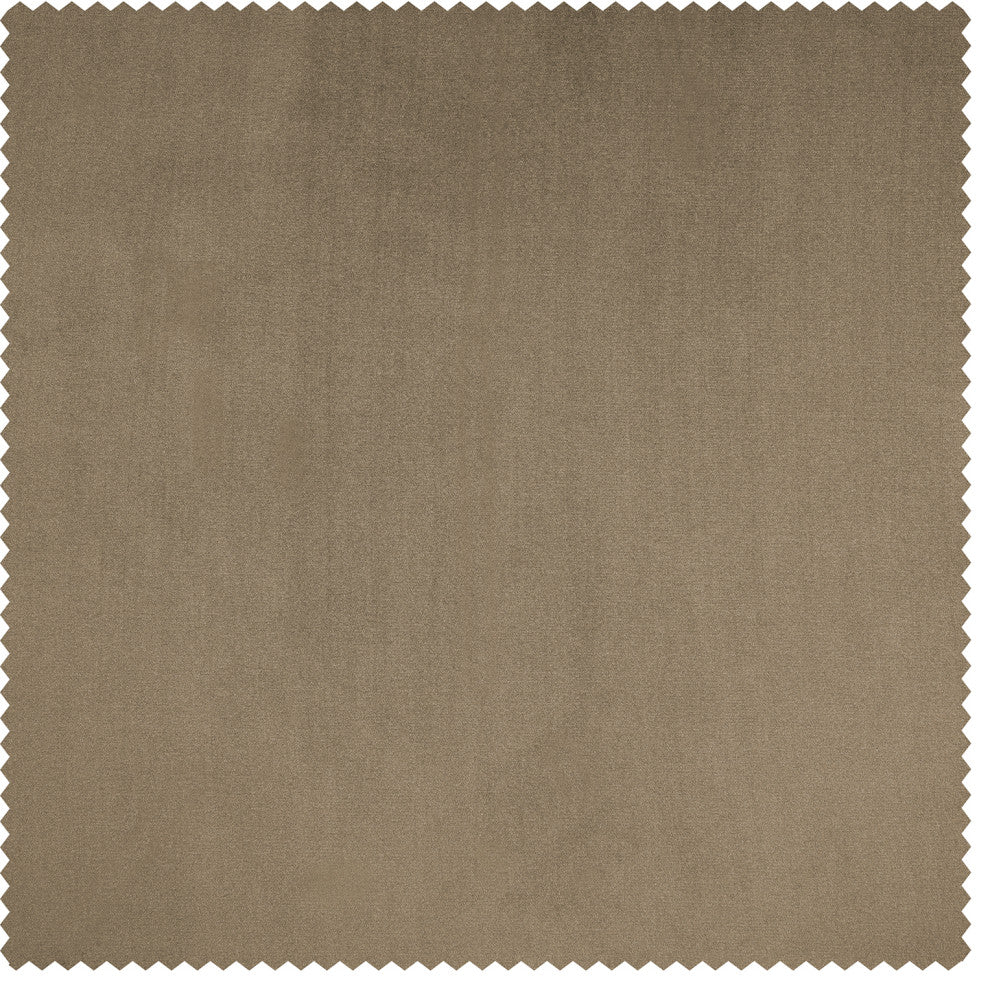 Heritage Plush Velvet Curtain Single Panel, Museum Taupe, 50"x84"