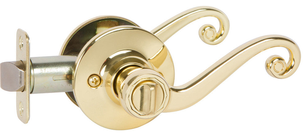 Callan Lexington Privacy Lever Set, Bright Brass