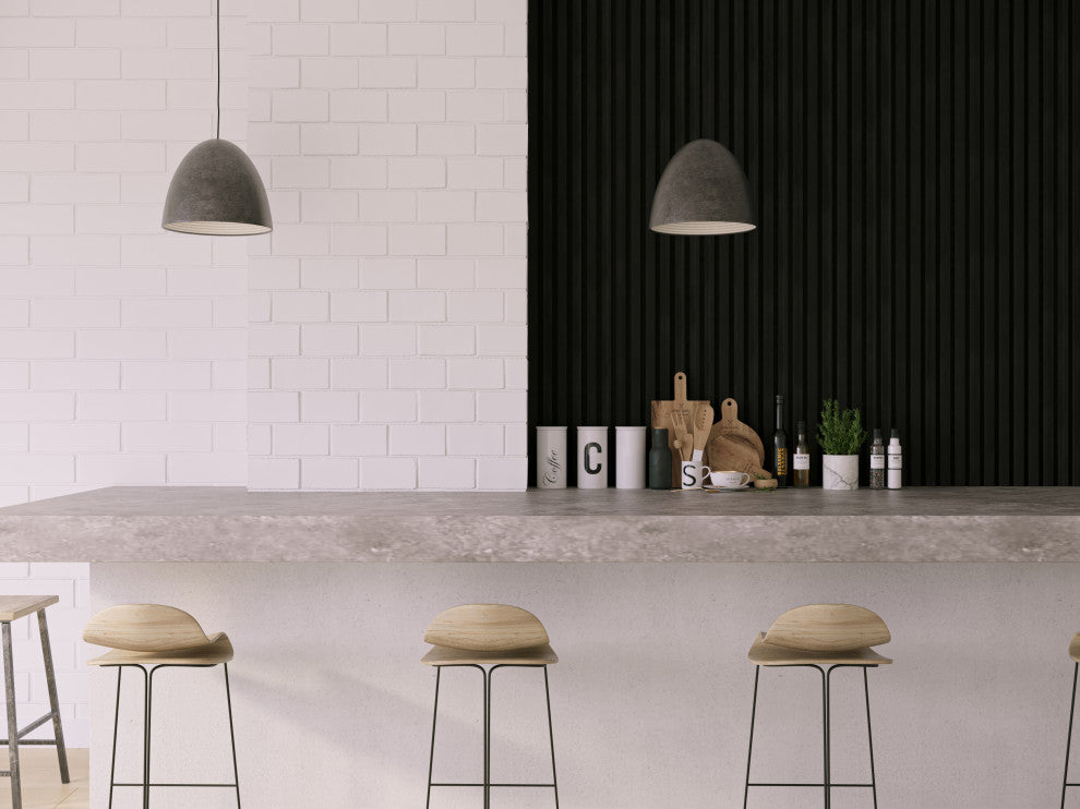 Acoustic Wood Wall Panels, Set of 2, Charcoal