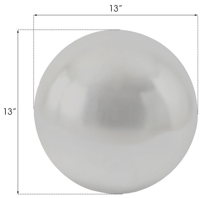 Floor Ball, Silver Leaf, Small