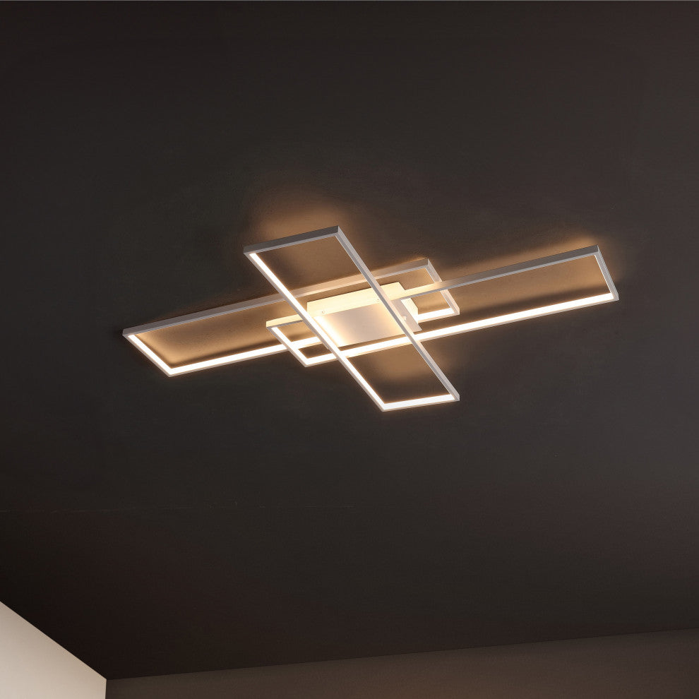 Palco Minimalist Metal Adjustable Dimmable Geometric Integrated LED Flush Mount