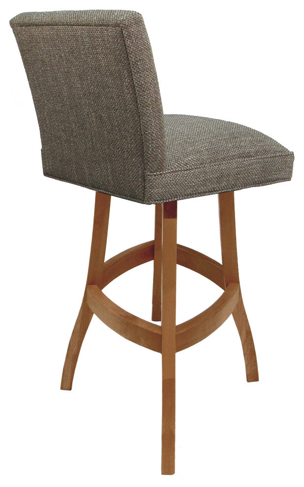 Swivel Wood Counter, Bar or Extra Tall Stool - Sommerville on S-Base, Plumley Cocoa - Honey, 26"