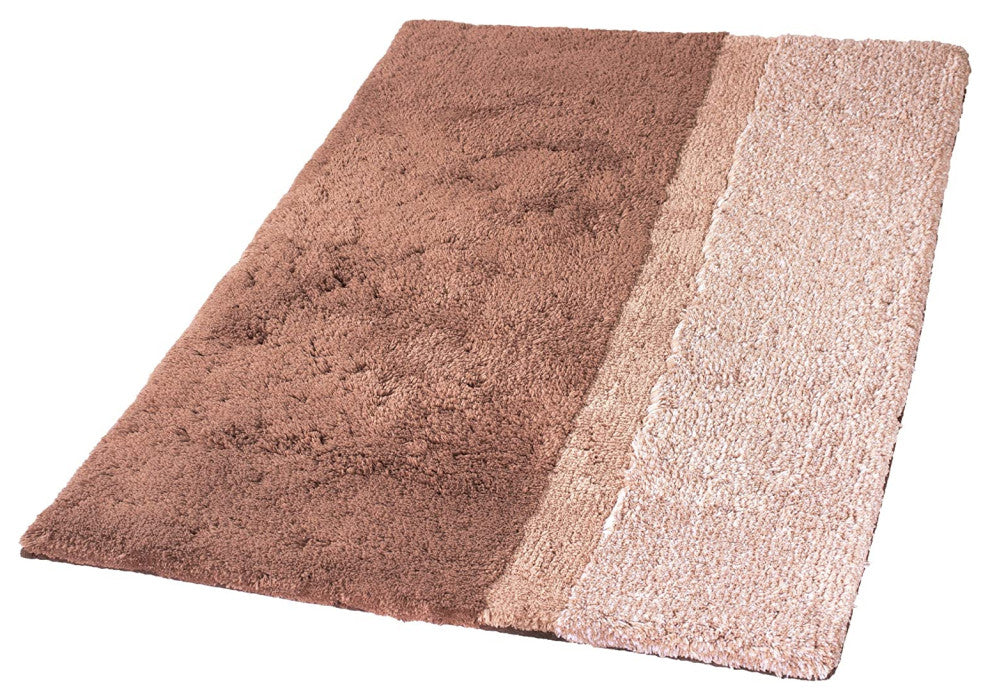 Taupe Non Slip Luxury Cotton Bathroom Rug, Life, Medium