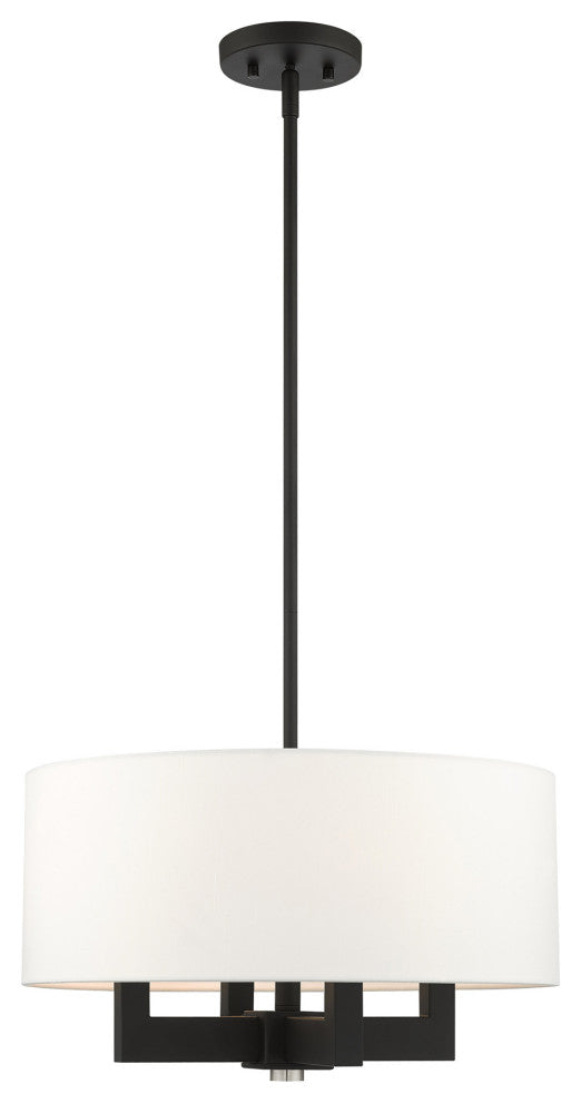 Livex Lighting Cresthaven 4 Light Black Chandelier