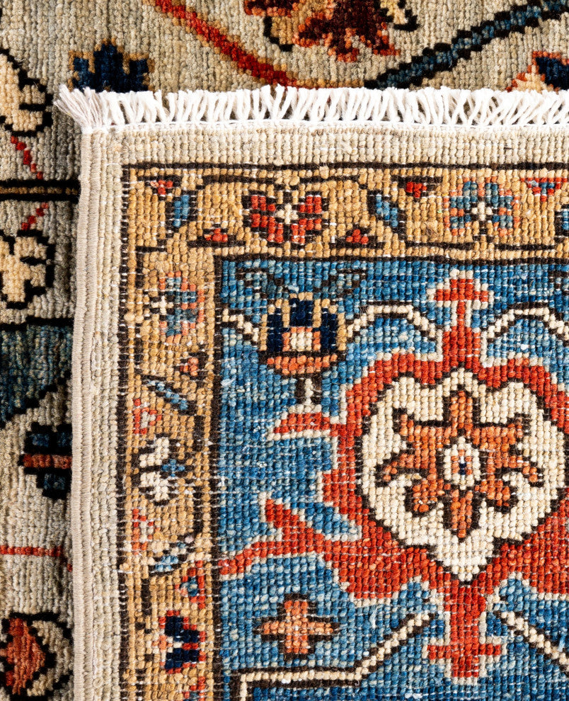 Serapi One-of-a-Kind Hand-Knotted Area Rug Light Gray, 6'1" x 8'11"
