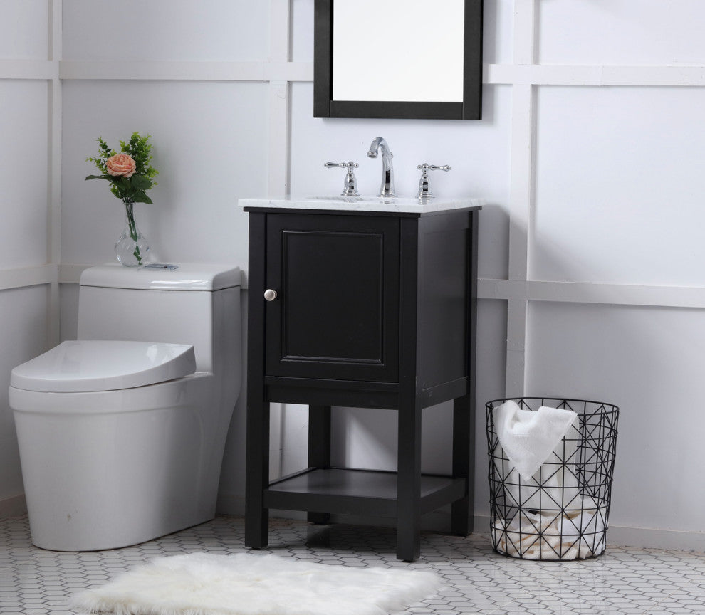 Matilda 19" Single Bathroom Vanity Set, Black