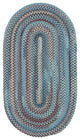 Capel Kill Devil Hill Blue 0210_425 Braided Rugs - 9' 2" X 13' 2" Oval