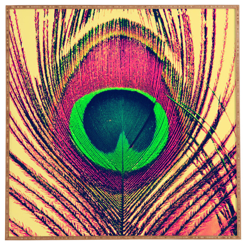Deny Designs Shannon Clark Peacock 2 Framed Wall Art