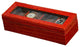 Leather Box for 4 Watches, Burnt Orange
