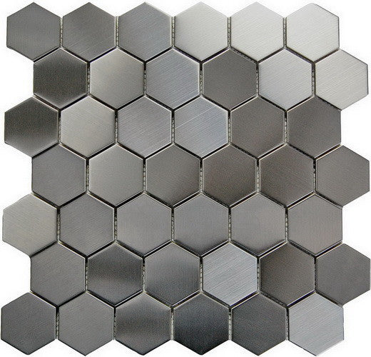 Oddysey Hexagon Interlocking Mosaic Tile, 12"x12", Set of 50