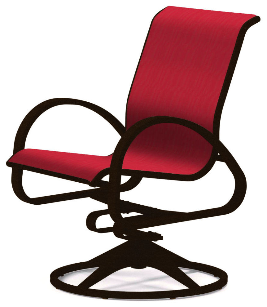 Aruba II Sling Swivel Rocker, Textured Kona, Red