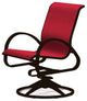 Aruba II Sling Swivel Rocker, Textured Kona, Red