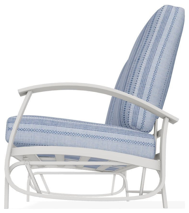 Belle Isle Cushion Deep Seating 2-Seat Glider, Copeland Chambray/Snow