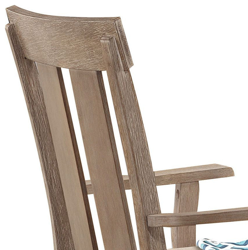ACME Nathaniel Arm Chair, Set of 2, Fabric and Maple