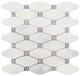 Carrara Octave Honed Mosaic Tile, 12"x12", Set of 50