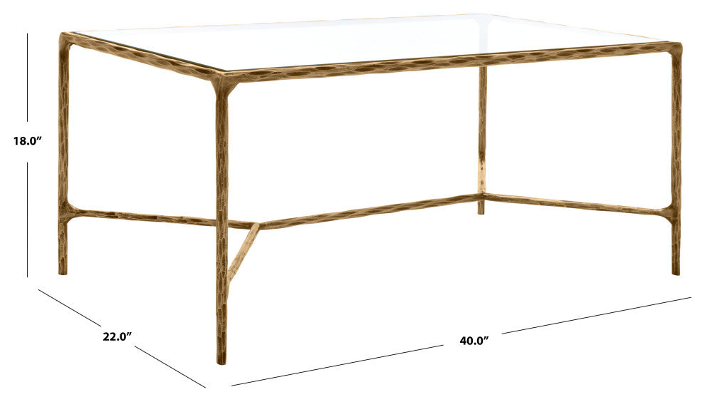 Safavieh Couture Jessa Metal Coffee Table, Brass
