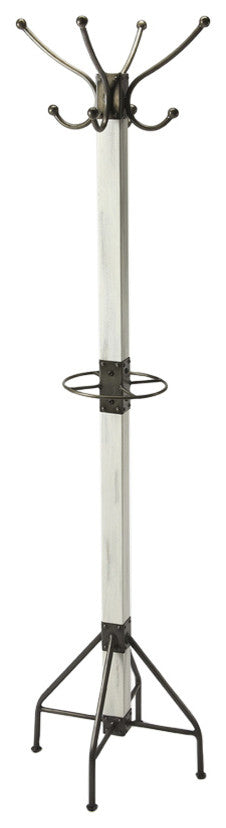 Butler Logan Square White Wood Costumer