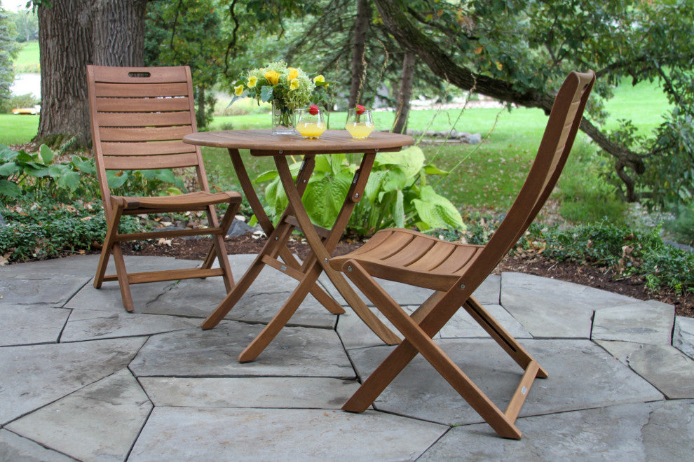 3-Piece Eucalyptus Folding Bistro Set