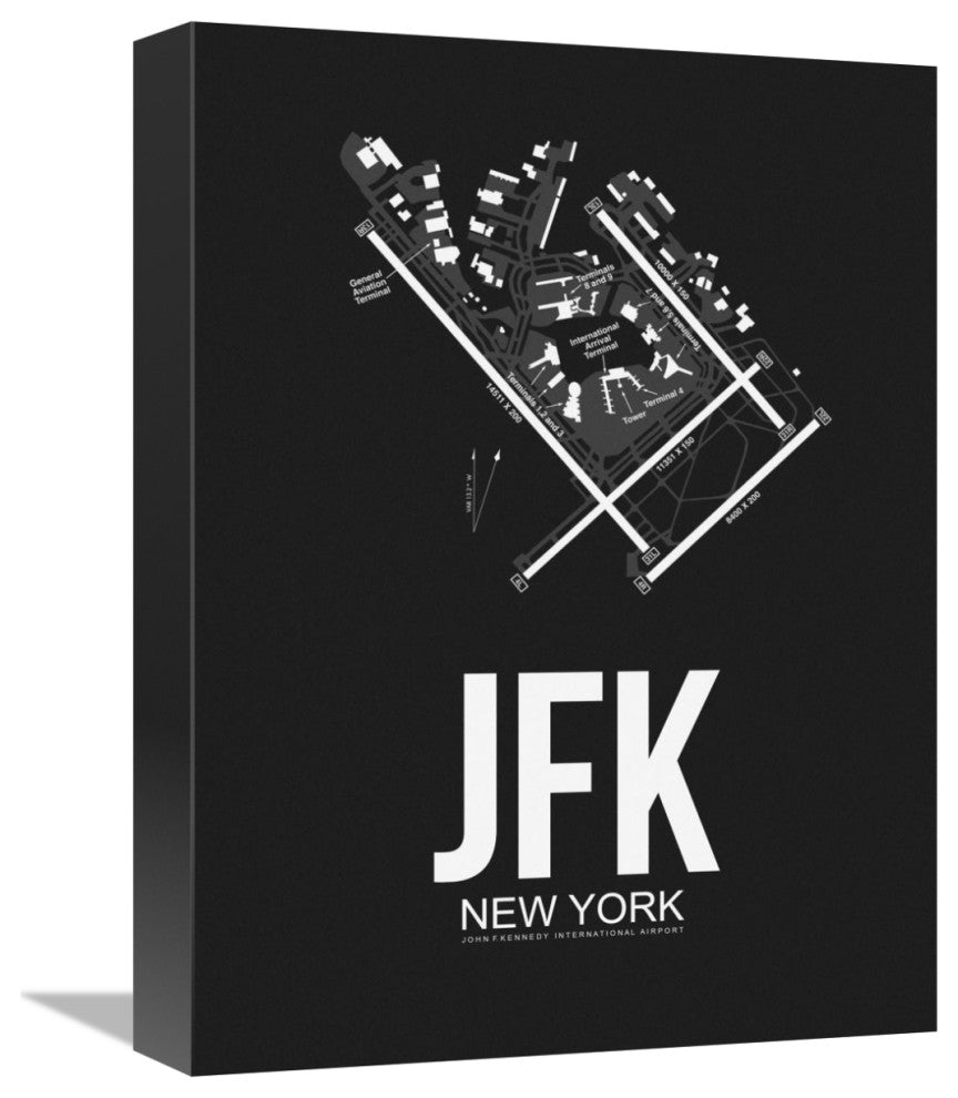 "JFK New York Airport Black" Fine Art Print