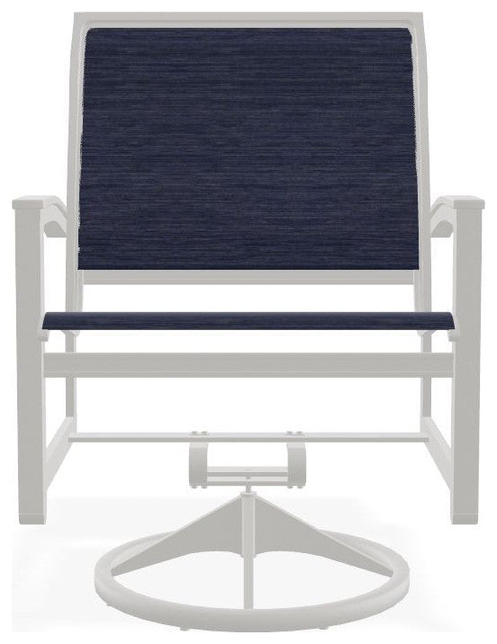 Bazza Sling Outdoor Swivel Rocker, Collect Indigo/Snow