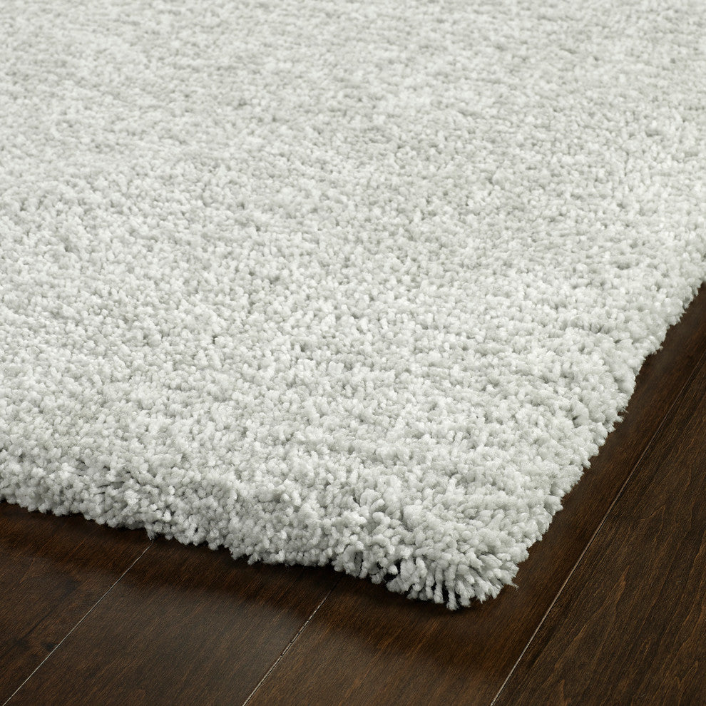 Kaleen Handmade Cotton Bloom Polyester Rug, Silver, 5'x7'6"