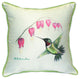 Pair of Betsy Drake Hummingbird Large Pillows 18 Inch x 18 Inch
