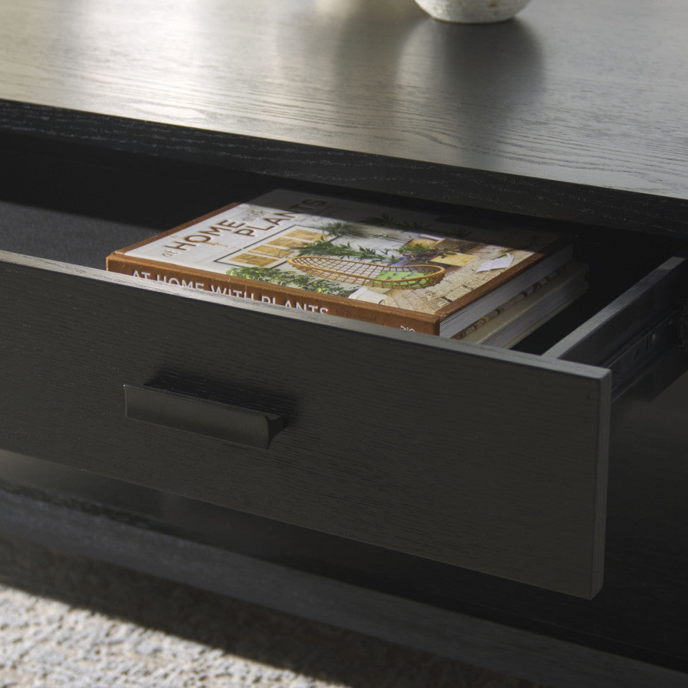 Safavieh Couture Jaylessa 1 Drawer Coffee Table, Black