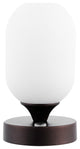 Eli 8" Bohemian Farmhouse Iron Rechargeable Integrated LED Table Lamp, Black