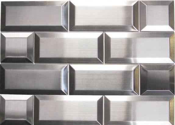 Oddysey Subway Mosaic Tile, Stainless Steel, 50 Sq. ft., 3x6
