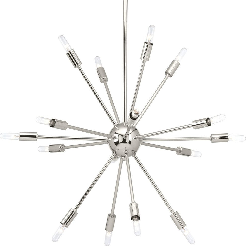 Ion 16-Light Chandelier, Polished Nickel