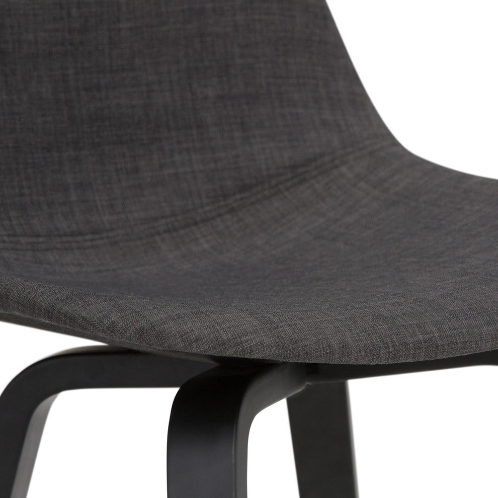 Randolph Bentwood Counter Stool, Set of 2, Charcoal Gray and Black