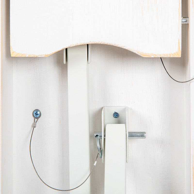 HERCULES Series 8' x 40'' Folding Farm Table and Four Bench Set, Antique White