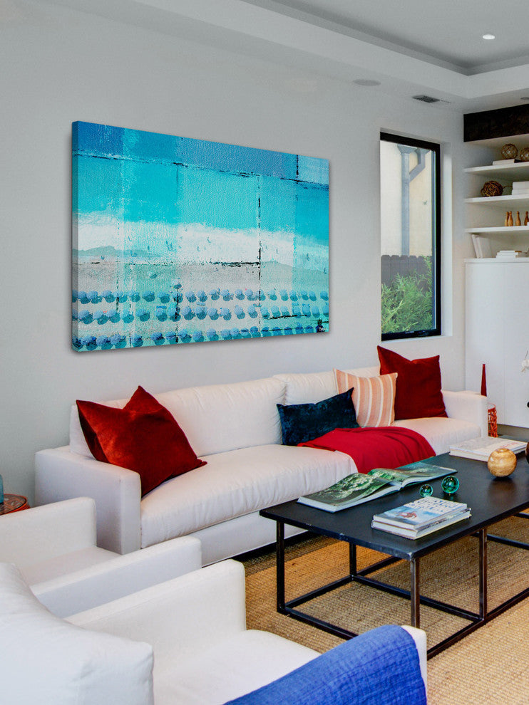 "Umbrella Haze" Painting Print on Wrapped Canvas, 45"x30"