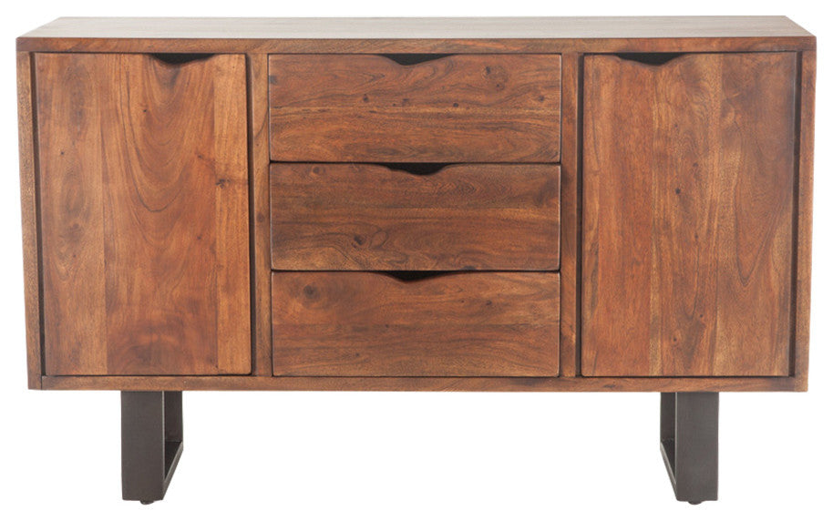 Belfrie 54-Inch Acacia Wood Sideboard in Dark Walnut Finish