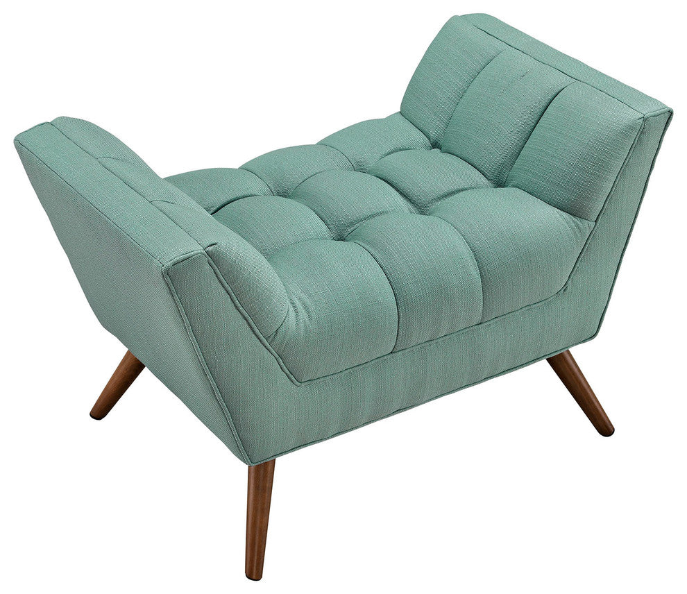 Modern Contemporary Fabric Ottoman , Blue, Fabric