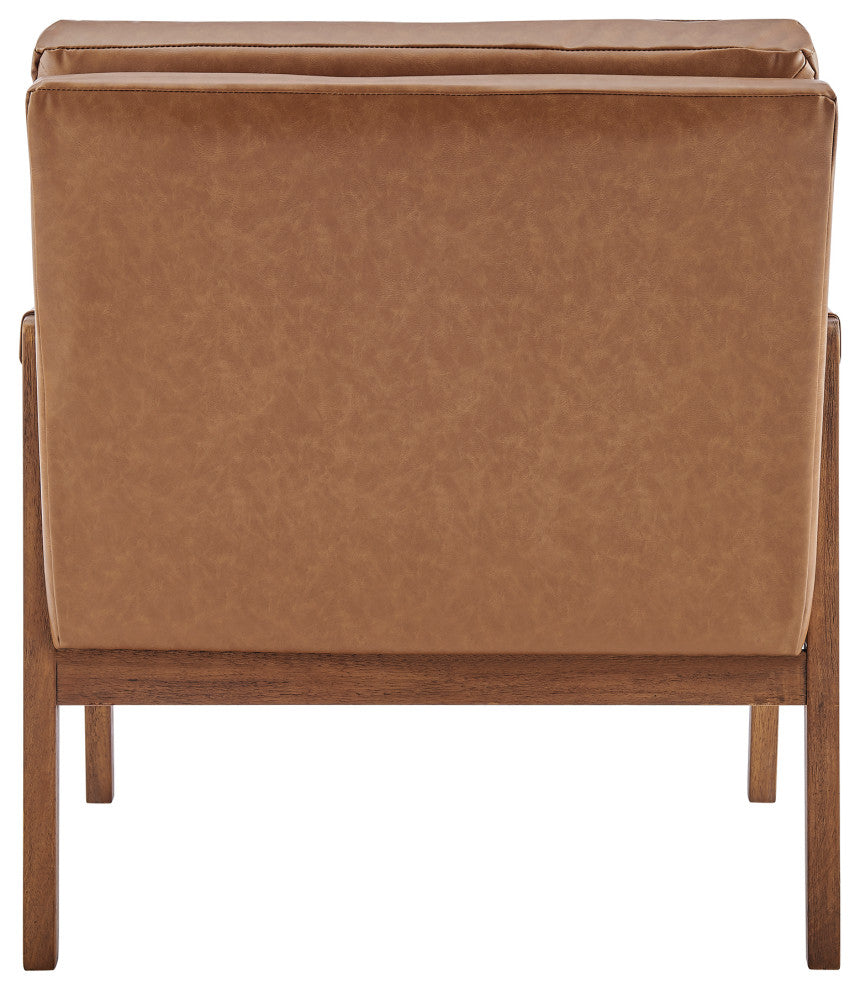 Colton PU Accent Arm Chair, Vintage Cider