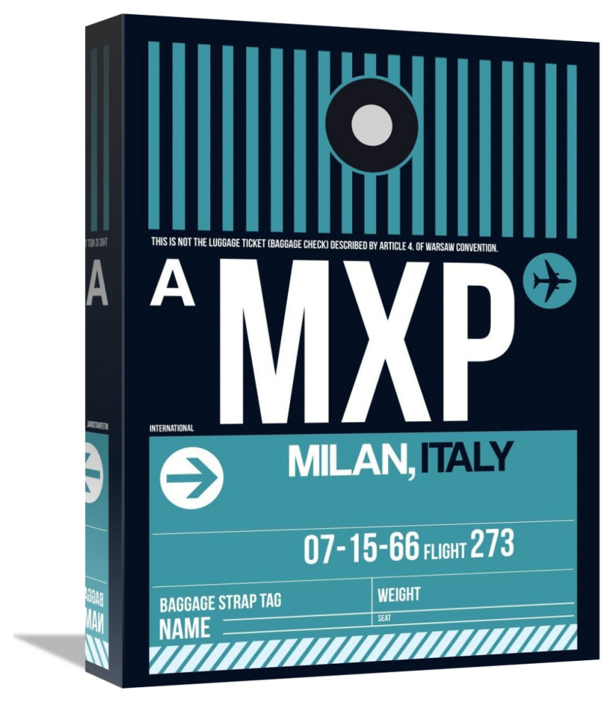 "MXP Milan Luggage Tag 2" Fine Art Print