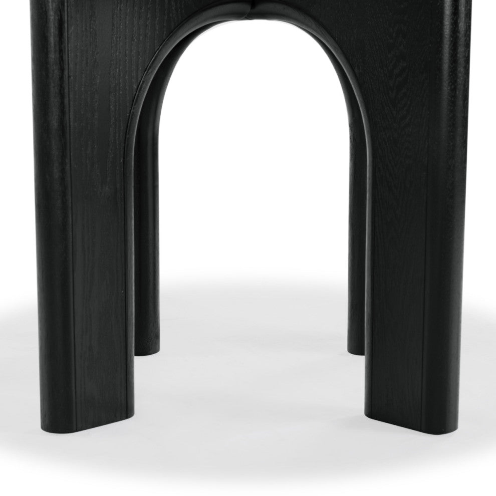 Safavieh Couture Olivetta Round Wood Dining Table, Black